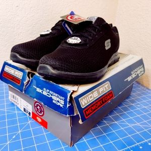 Electrical Wide Work Black Skechers shoes Women 77210 Memory Resistant Hazard EH